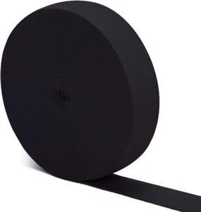 Black Elastic Bands for Wigs, 1 Inch 12 Yard High Elasticity Knit Spool Sewing B - Picture 1 of 6