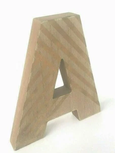 Decorative Wooden Letter A for Hanging as Wall Accent or Kid Bedroom Large - Picture 1 of 4