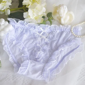 New Japanese Sweet Girls Ruffles Underpants Panties Briefs Lolita Cute Underwear - Picture 1 of 8