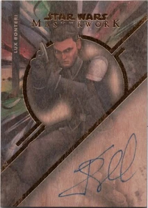 Tarjeta autógrafa de madera Star Wars Masterwork 2022, Jason Spisak (Lux Bonteri) #01/10 - Imagen 1 de 2