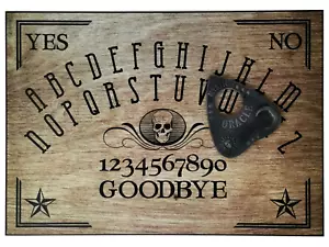 A4 Hand Finished Skull Wood-Effect Ouija Board with Mystic Oracle Planchette - Picture 1 of 5