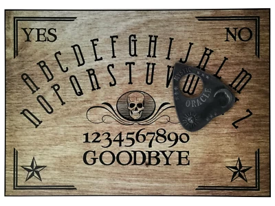 THE PLANCHETTE A4 Hand Finished Skull Wood-Effect Ouija Board with Mystic Oracle Planchette