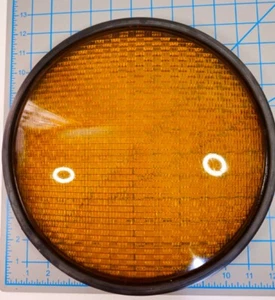 Kopp 12" gelbe Weitwinkel Ampel Glas Linse mit Gummidichtung TL-4955  - Bild 1 von 7