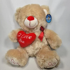Kellytoy 2017 Plüschtier in a Rush ""I Love You"" Teddybär 12" Kuscheltier braun - Bild 1 von 11
