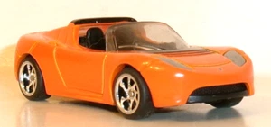 LOOSE 2023 HOT WHEELS 1:64 ORANGE 2008 TESLA ROADSTER WHEEL SWAP REAL RIDERS - Picture 1 of 9