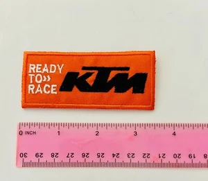 KTM Racing Iron On Badge Patch Embroidered Ready To Race - Picture 1 of 4