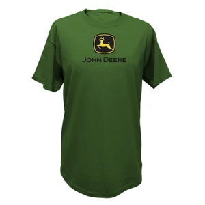 John Deere Mens/Unisex Size L Cotton Logo Short Sleeve Tee T-Shirt/Top Green - Picture 1 of 2