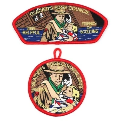 2009 Friends of Scouting FOS Patch Set Glacier's Edge Council CSP Wisconsin BSA - Image 1 of 2