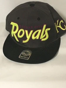 Kansas City Royals 47 Brand Snapback Hat cap MLB RN # 70547 NEON YELLOW LETTERS - Picture 1 of 9
