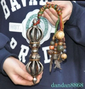 Tibet Tiantie agate Beeswax lapis lazuli Vajra Dorje Phurpa Exorcism Talisman - Picture 1 of 11