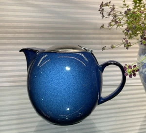 Zero Japan Teapot Blue Ceramic Stainless Steel Lid Glazed Strainer - Picture 1 of 1