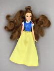 Disney Princess Belle Doll in Snow White Dress 5” Doll w/ Brown Hair Green Eyes