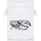 'Beautiful Lobster' Satin Drawstring Bag/Pouch (SB016493)