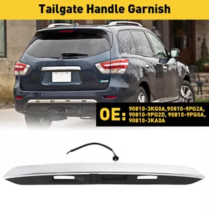 Chrome Tailgate Center Back Door Garnish Finisher For 2013-20 Nissan Pathfinder - Picture 1 of 15