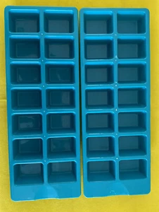 2 vassoi per cubetti di ghiaccio senza BPA 14 cubi per vassoio congelatore - Foto 1 di 2
