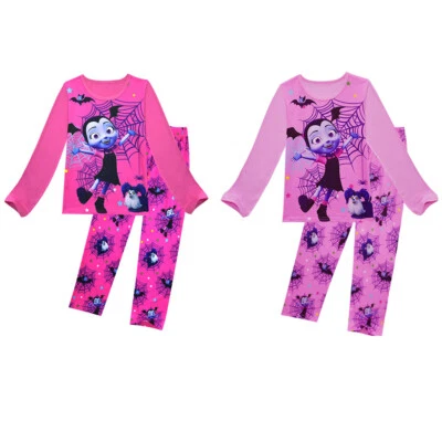 Set Pigiama Vampirina Bambini 2PCS Costume Cosplay Manica Lunga T-shirt+Pantaloni Outfit