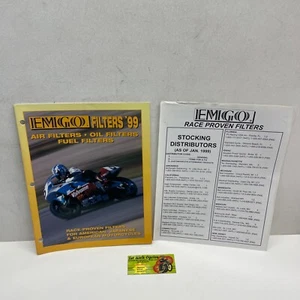 EMGO FILTERKATALOG MOTORRAD WERBUNG PROSPEKT RENNFILTER 1999 - Bild 1 von 2