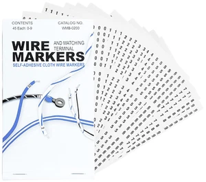 450 Piece Wire Marker Labels - Includes Numbers 0 Through 9, Self-Adhesive Cl... - Picture 1 of 12