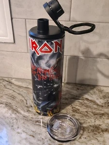 Vaso Iron Maiden Number of the Beast 20 0z con DOS tapas NUEVO - Imagen 1 de 3