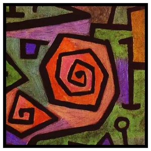 Modern Artist Paul Klee Heroic Rose detail Abstract Counted Cross Stitch Pattern - Picture 1 of 4