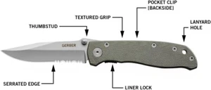 G45860 Gerber Harsey Air Ranger Aluminum Handles Carbon Serr Blade Linerlock Cli - Bild 1 von 11