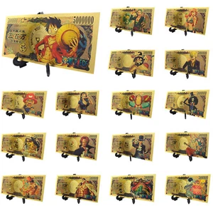 One Piece Karten Gold Scheine Optik Anime Manga Dekoration Lesezeichen Luffy - Bild 1 von 27