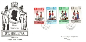 St Helena 1969 Military Uniforms FDC First Day Cover - Picture 1 of 2