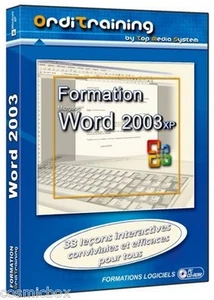 CD Rom PC FORMATION WORD 2003 xp windows Microsoft OrdiTraining top media system - Photo 1/1