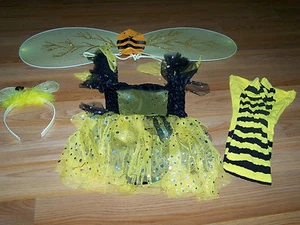 Toddler Size 4 Bumble Honey Queen Bee Halloween Costume Popatu Wings Headband  - Picture 1 of 1