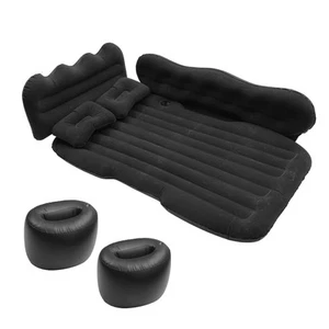 Matelas Pneumatique Pour Voiture Avec Oreillers 128X77X15Cm Noir - Picture 1 of 6