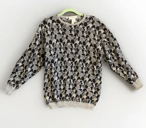 Lowell and Whitney Vintage Damen Pullover Schwarz und Silber Design Small - Bild 1 von 7