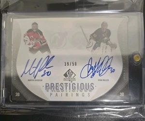 Martin Brodeur & Ryan Miller Dual Auto 39/50 (2010-11 SP Authentic)  - Picture 1 of 2