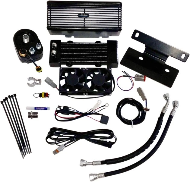 UltraCool Below Regulator Mount Oil Cooler Kit Black #RF-2G Harley Davidson - Image 1 of 1