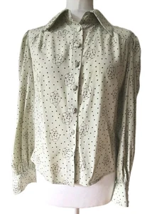 Olivia & Alice Damen 14uk Hemd Bluse Grün Knopfleiste Puff Langarm Kragen  - Bild 1 von 9