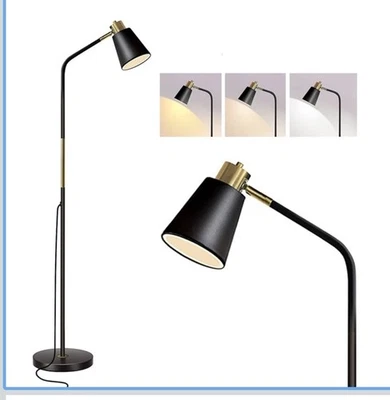 Floor Lamp, Industrial Floor Lamps for Living Rooms Rustic Farmhouse Reading ... - Image 1 of 4