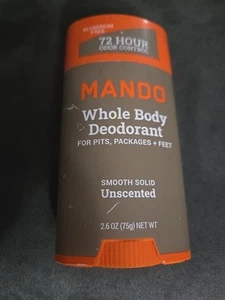 Mando Whole Body Deodorant Smooth Solid Unscented New! - Picture 1 of 2