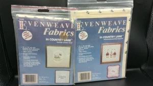 Evenweave Fabrics 16" x 16" Aida Cloth With Print- Dark Green & Blue NIP - Picture 1 of 1