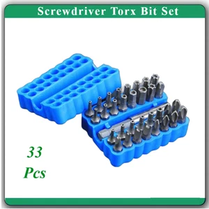 Set 33 chiavi a stella esagonali torq di sicurezza antimanomissione cacciavite tri ali punte torx - Foto 1 di 13
