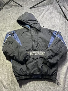 Chaqueta irlandesa de lucha Notre Dame para hombre 2XL fútbol universitario iniciador con capucha negra - Imagen 1 de 6
