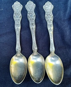 THREE WALLACE SILVERPLATE PENNSYLVANIA SOUVENIR SPOON - Picture 1 of 3