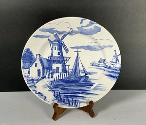 Vintage Made in Japan 9" dekorativer Speiseteller - Transfergeschirr "Flow Blue" - Bild 1 von 2