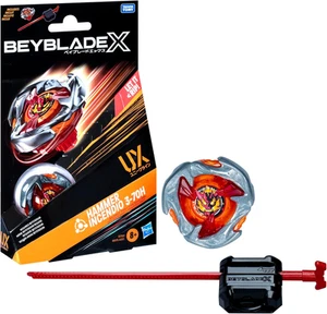 Beyblade X, Starter Pack, Hammer Incendio 3-70H UX Con Trottola E Lanciatore - Foto 1 di 12