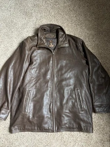 Chaqueta Wilson de Cuero Marrón para Hombre 2XL T Aislante Aislante Cremallera Frontal Acolchada - Imagen 1 de 11