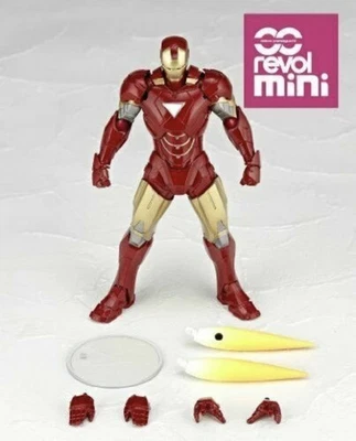 Revol Mini RM-003 IRON MAN Mark 6 figure Kaiyodo Revoltech Micro Yamaguchi 1/18 - image 1 of 4