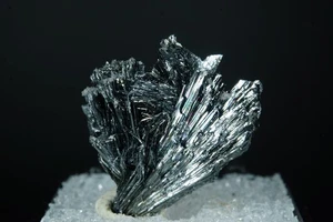 Stibnite / Herja Mine, Romania / Thumbnail Mineral Crystal Specimen Perky Box - Picture 1 of 4