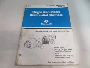 Rockwell Single, Tandem, Lenkachsen vorne Scheckheft 5 revidiert 1-92 - Bild 1 von 4
