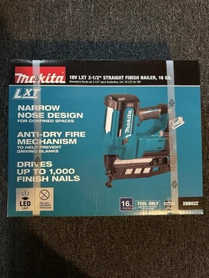 Makita 18V LXT Lithium-Ion 16-Gauge Cordless 2-1/2 in. Straight Finish Nailer - Image 1 of 4