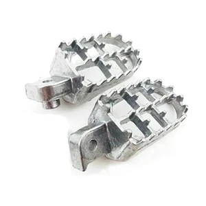 Wide Fat Foot Pegs Footrest 2Pcs Motorcycle Pedal Pads Fit For Honda XR50 XR70 - Foto 1 di 19