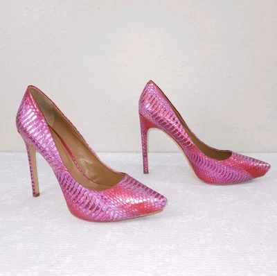 Женские туфли-лодочки на платформе Rachel Roy Gardner 9,5 цвет розовый с красной змеиной кожей на шпильке - Изображение 1 из 4
