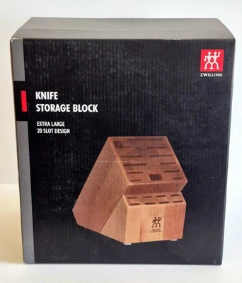Zwilling J.A. Henckles 20-slot Hardwood Knife Block NEW OPEN BOX - Image 1 of 4